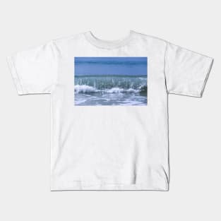 Tide Ocean Wave Sea Water Waves Blue Tones Kids T-Shirt